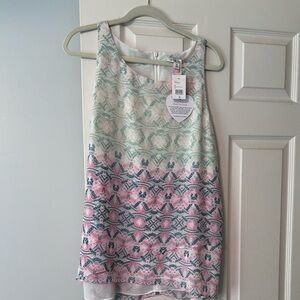 Cabi mosaic print ombré tank - fully lined tiered tank - size XL